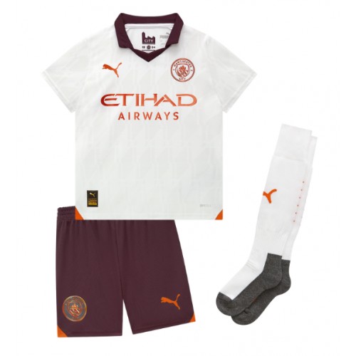 Manchester City Julian Alvarez #19 Replika Babytøj Udebanesæt Børn 2023-24 Kortærmet (+ Korte bukser)